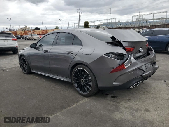 2020 Mercedes-Benz CLA 250 with VIN W1K5J4GB5LN103476, listed as a Copart auction lot 50691265 with 63,096 mi miles and Salvage Title. Bid and sale history available at DreamBid. Image 2.
