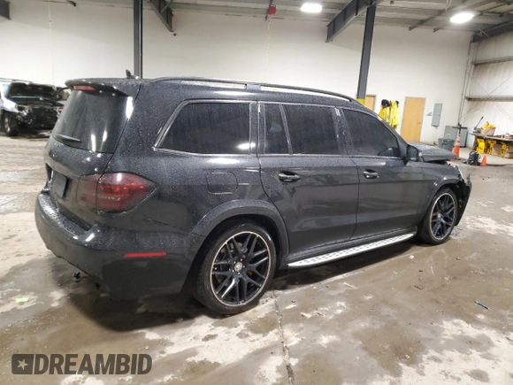 2017 Mercedes-Benz GLS with VIN 4JGDF7FE8HA684938, listed as a Copart auction lot 83664534 with 88,113 mi miles and Salvage Title. Bid and sale history available at carsss.com. Image 3.