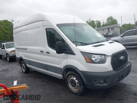 2021 Ford Transit Cargo with VIN 1FTBW1X84MKA98047, listed as a IAAI auction lot 42313747 with 65,600 mi miles and . Bid and sale history available at DreamBid. Image 1.