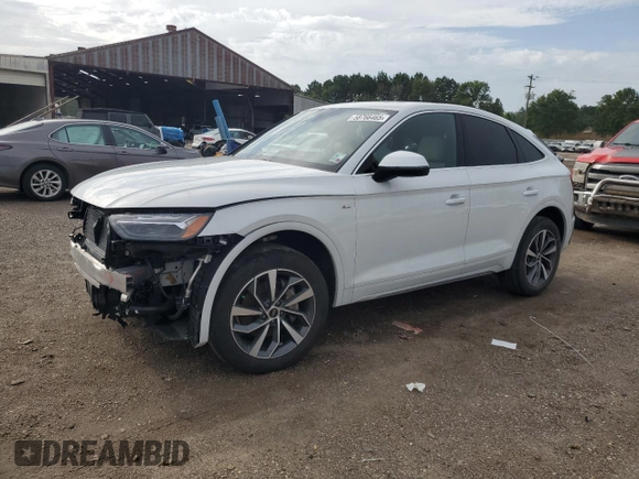 2023 Audi Q5 Sportback S line Prestige with VIN WA16AAFY0P2137734, listed as a Copart auction lot 58766465 with 17,527 mi miles and Salvage title. Bid and sale history available at DreamBid. Image 1.