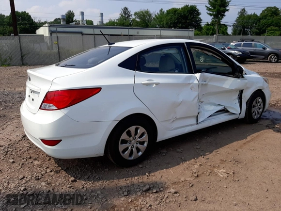 2016 Hyundai Accent SE with VIN KMHCT4AE2GU943446, listed as a Copart auction lot 59987253 with 21,654 mi miles. Bid and sale history available at carsss.com. Image 3.