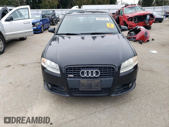 2007 Audi A4 2.0T with VIN WAUBF78E67A088702, listed as a Copart auction lot 44567945 with 112,047 mi miles and Salvage Title. Bid and sale history available at carsss.com. Image 5.