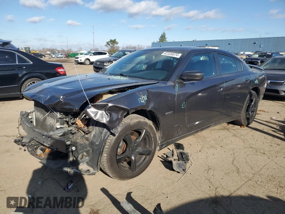 2014 Dodge Charger RT with VIN 2C3CDXDTXEH281276, listed as a Copart auction lot 82326874 with 103,379 mi miles and Salvage Title. Bid and sale history available at carsss.com. Image 1.
