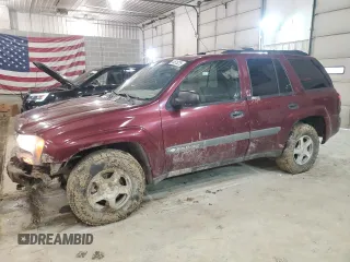 2004 Chevrolet TrailBlazer LS with VIN 1GNDT13SX42289904, listed as a Copart auction lot 44515225 with 165,168 mi miles and Salvage Title. Bid and sale history available at carsss.com. Image 1.
