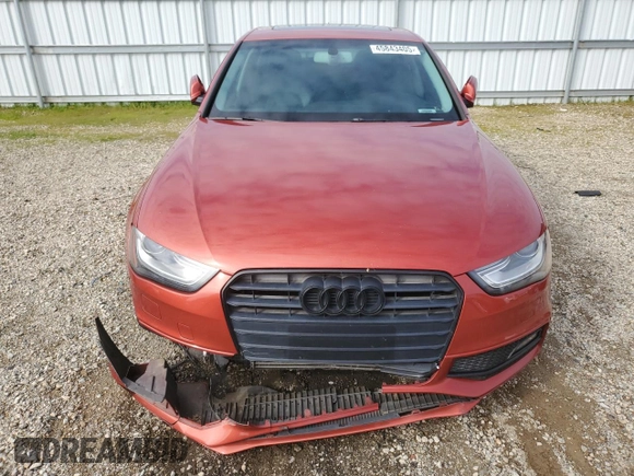 2014 Audi A4 Premium Plus with VIN WAUEFAFL0EN024608, listed as a Copart auction lot 45843405 with 136,335 mi miles and Salvage Title. Bid and sale history available at carsss.com. Image 5.