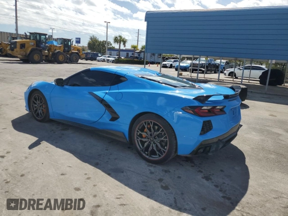 2022 Chevrolet Corvette 2LT with VIN 1G1YB2D49N5115320, listed as a Copart auction lot 47008445 with 17,102 mi miles and Clean Title. Bid and sale history available at carsss.com. Image 2.