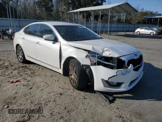 2014 Kia Cadenza Premium with VIN KNALN4D74E5138578, listed as a Copart auction lot 47606025 with 141,668 mi miles and Salvage Title. Bid and sale history available at DreamBid. Image 4.