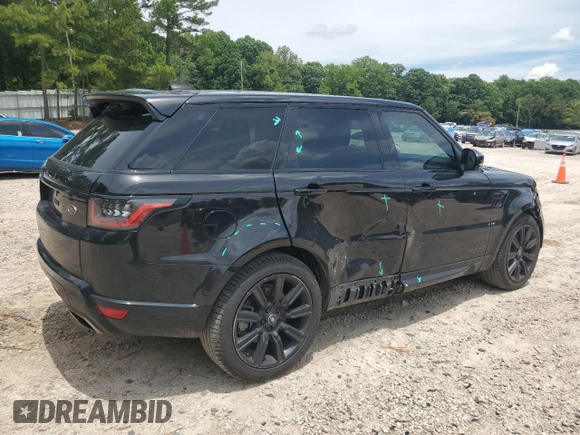 2020 Land Rover Range Rover Sport HSE with VIN SALWR2SU1LA731443, listed as a Copart auction lot 59311295 with 79,429 mi miles and Salvage title. Bid and sale history available at DreamBid. Image 3.