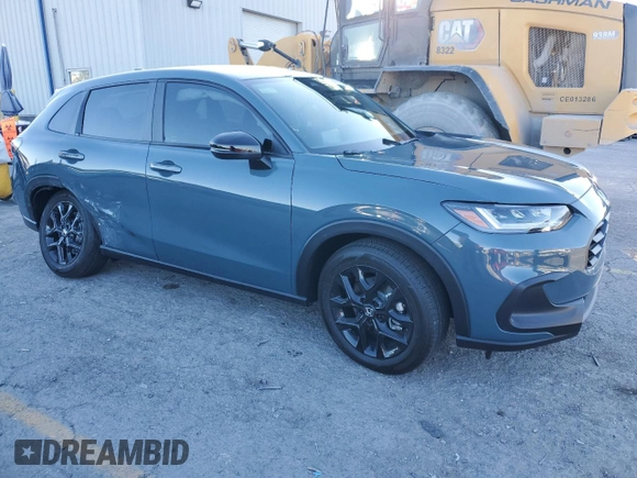 2024 Honda HR-V Sport with VIN 3CZRZ1H55RM750940, listed as a Copart auction lot 46476805 with 2,936 mi miles and Salvage Title. Bid and sale history available at DreamBid. Image 4.