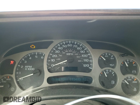 2005 GMC Sierra Denali z VIN 2GTEK63N551215749, wystawiony jako Copart lot #71357594 z przebiegiem 183 483 mil mil oraz Szkody całkowita. Historia ofert i sprzedaży dostępna na DreamBid. Obrazek 9.