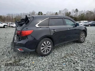 2015 Acura MDX Tech Pkg with VIN 5FRYD3H46FB002750, listed as a Copart auction lot 48331165 with 128,015 mi miles and Salvage Title. Bid and sale history available at carsss.com. Image 3.