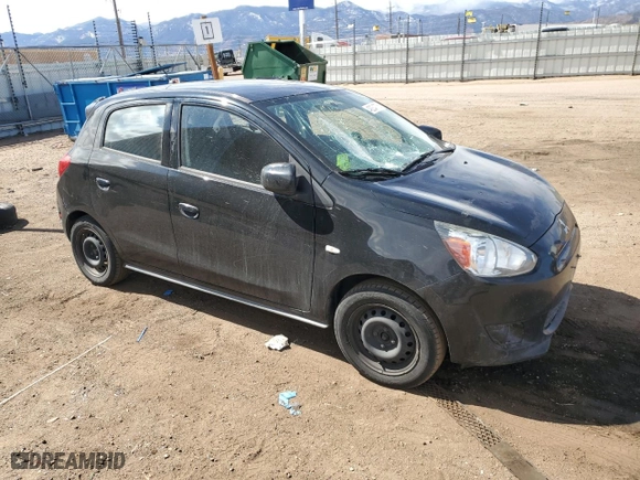 2015 Mitsubishi Mirage DE with VIN ML32A3HJ4FH000844, listed as a Copart auction lot 49234775 with 129,212 mi miles and Salvage Title. Bid and sale history available at carsss.com. Image 4.