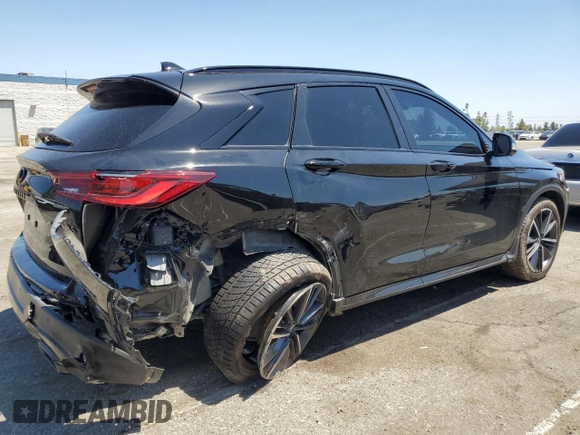 2023 Infiniti QX50 Sport with VIN 3PCAJ5FA8PF116427, listed as a Copart auction lot 56486685 with 34,769 mi miles and Salvage title. Bid and sale history available at DreamBid. Image 3.