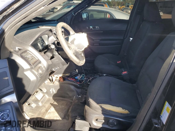 2016 Ford Utility Police Interceptor with VIN 1FM5K8AR2GGB54105, listed as a Copart auction lot 80338974 with 0 mi miles and Salvage Title. Bid and sale history available at carsss.com. Image 7.