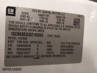 2013 Chevrolet Silverado 1500 LT with VIN 1GCNKSE02DZ169359, listed as a IAAI auction lot 41607634 with 215,431 mi miles. Bid and sale history available at carsss.com. Image 9.
