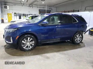 2023 Chevrolet Equinox Premier z VIN 3GNAXXEG0PL106810, wystawiony jako Copart lot #69182674 z przebiegiem 13 426 mil mil oraz Szkoda całkowita • Salvage title. Historia ofert i sprzedaży dostępna na DreamBid. Obrazek 1.