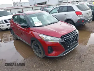 2023 Nissan Kicks SR with VIN 3N1CP5DV7PL537881, listed as a IAAI auction lot 42127180 with 49,839 mi miles. Bid and sale history available at carsss.com. Image 1.