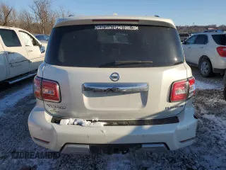 2018 Nissan Armada Platinum with VIN JN8AY2NF8J9333487, listed as a Copart auction lot 46295745 with 58,876 mi miles and Salvage Title. Bid and sale history available at carsss.com. Image 6.