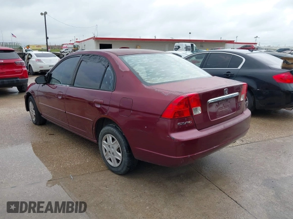 2003 Honda Civic LX with VIN 1HGES16533L002595, listed as a IAAI auction lot 42203163 with 191,487 mi miles and . Bid and sale history available at DreamBid. Image 3.