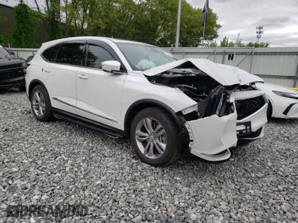 2022 Acura MDX with VIN 5J8YE1H36NL022312, listed as a Copart auction lot 57847005 with 15,625 mi miles and Salvage title. Bid and sale history available at DreamBid. Image 4.