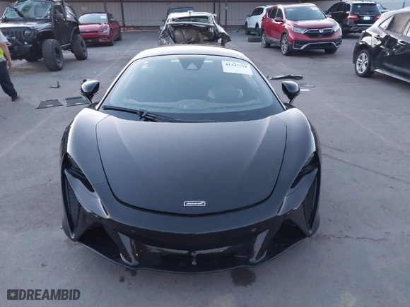 2023 McLaren Artura with VIN SBM16AEA4PW001449, listed as a IAAI auction lot 41347791 with 4,703 mi miles. Bid and sale history available at carsss.com. Image 12.
