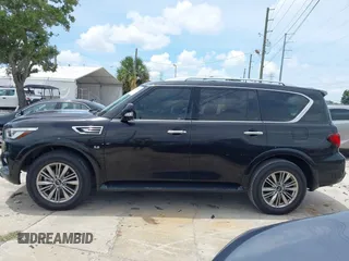 2018 Infiniti QX80 with VIN JN8AZ2NF1J9663338, listed as a IAAI auction lot 42689592 with 69,559 mi miles and . Bid and sale history available at DreamBid. Image 14.