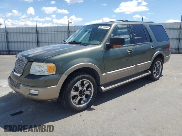 2003 Ford Expedition Eddie Bauer with VIN 1FMFU17L23LC45403, listed as a Copart auction lot 56716585 with 226,526 mi miles and Salvage title. Bid and sale history available at DreamBid. Image 1.