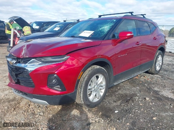 2022 Chevrolet Blazer LT with VIN 3GNKBCR43NS137063, listed as a IAAI auction lot 41711469 with 57,159 mi miles. Bid and sale history available at carsss.com. Image 2.