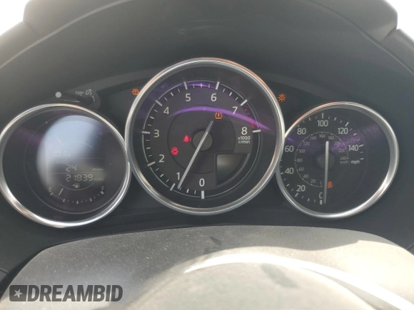 2021 Mazda MX-5 Miata Sport with VIN JM1NDAB74M0452596, listed as a Copart auction lot 60275585 with 21,839 mi miles and Clean title. Bid and sale history available at DreamBid. Image 9.