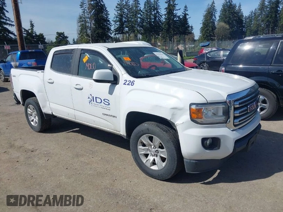 2017 GMC Canyon 4WD SLE with VIN 1GTG6CEN0H1155690, listed as a IAAI auction lot 41956326 with 56,841 mi miles. Bid and sale history available at carsss.com. Image 1.