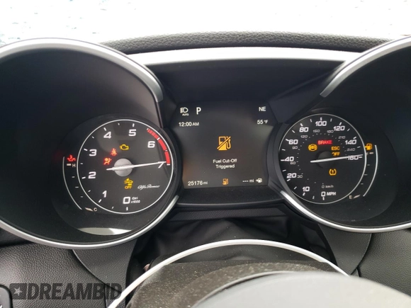 2019 Alfa Romeo Giulia Ti Sport with VIN ZARFAMBN9K7605593, listed as a Copart auction lot 43665353 with 25,176 mi miles. Bid and sale history available at carsss.com. Image 9.