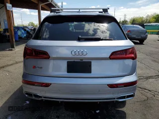 2019 Audi SQ5 Premium Plus with VIN WA1B4AFY5K2001078, listed as a Copart auction lot 55521195 with 57,625 mi miles and Salvage title. Bid and sale history available at DreamBid. Image 6.