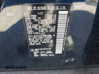 2021 Nissan Armada SL with VIN JN8AY2BB1M9792186, listed as a IAAI auction lot 41722900 with 82,675 mi miles. Bid and sale history available at carsss.com. Image 9.