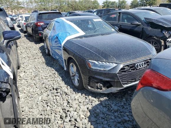 2023 Audi A4 S line Premium Plus with VIN WAUEAAF42PN003950, listed as a Copart auction lot 53140665 with 24,046 mi miles and Salvage Title. Bid and sale history available at DreamBid. Image 4.