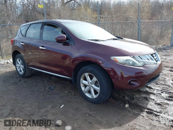 2009 Nissan Murano SL with VIN JN8AZ18U39W010043, listed as a IAAI auction lot 41772943 with 219,818 mi miles and . Bid and sale history available at DreamBid. Image 1.