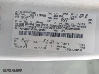2015 Ford Escape SE with VIN 1FMCU9GX8FUC80918, listed as a IAAI auction lot 41694880 with 182,929 mi miles. Bid and sale history available at carsss.com. Image 9.