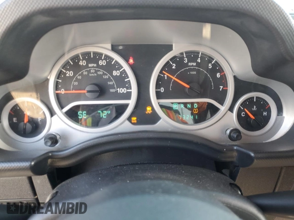 2009 Jeep Wrangler Rubicon with VIN 1J4GA64149L757121, listed as a Copart auction lot 74258934 with 73,241 mi miles and Salvage Title. Bid and sale history available at DreamBid. Image 9.