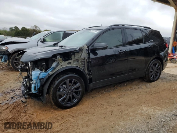 2024 Chevrolet Equinox RS with VIN 3GNAXMEG9RL195486, listed as a Copart auction lot 51311165 with 25,435 mi miles and Salvage Title. Bid and sale history available at DreamBid. Image 1.