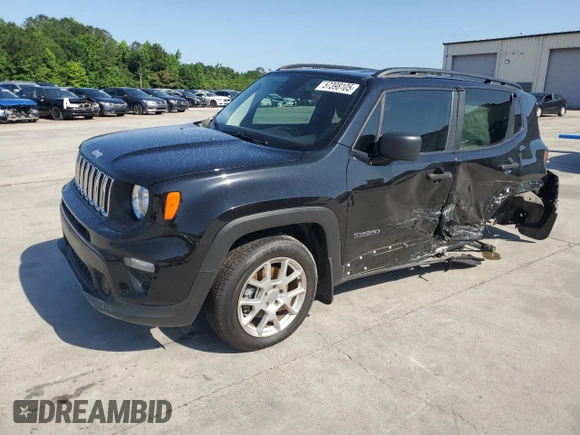 2021 Jeep Renegade Sport with VIN ZACNJDAB7MPN09803, listed as a Copart auction lot 57398105 with 41,041 mi miles and Salvage title. Bid and sale history available at DreamBid. Image 1.