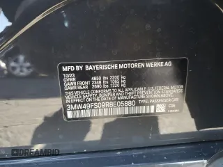 2024 BMW 3 Series M340i with VIN 3MW49FS09R8E05880, listed as a Copart auction lot 87534695 with 18,033 mi miles and Salvage Title. Bid and sale history available at carsss.com. Image 14.