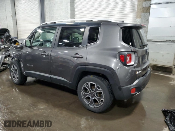 2016 Jeep Renegade Limited с VIN ZACCJBDT6GPC50163, выставлен на аукционе Copart как лот 60051655 с пробегом 81 189 миль миль и Списание • Salvage title. История ставок и продаж доступна на DreamBid. Изображение 2.