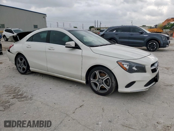 2018 Mercedes-Benz CLA 250 with VIN WDDSJ4GB1JN555893, listed as a Copart auction lot 54505525 with 81,945 mi miles and Salvage Title. Bid and sale history available at DreamBid. Image 4.