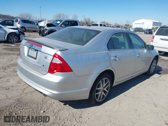 2011 Ford Fusion SEL with VIN 3FAHP0CG5BR195576, listed as a IAAI auction lot 41590285 with 80,389 mi miles. Bid and sale history available at carsss.com. Image 4.