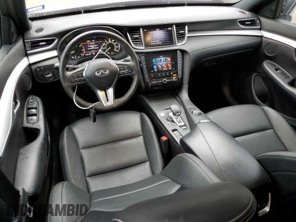 2021 Infiniti QX50 Luxe with VIN 3PCAJ5BB9MF112350, listed as a Copart auction lot 45912815 with 33,802 mi miles and Salvage Title. Bid and sale history available at DreamBid. Image 8.