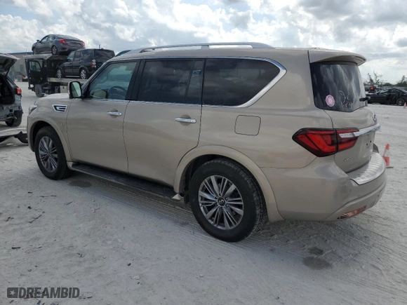 2020 Infiniti QX80 LUXE with VIN JN8AZ2NE0L9251521, listed as a Copart auction lot 44682925 with 46,986 mi miles and Salvage Title. Bid and sale history available at carsss.com. Image 2.