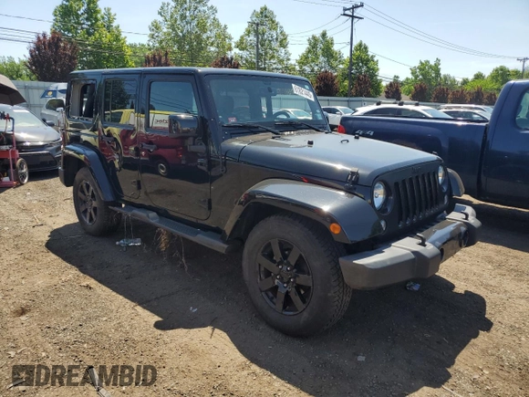 2014 Jeep Wrangler Unlimited Sahara with VIN 1C4HJWEG5EL312006, listed as a Copart auction lot 61821445 with 159,416 mi miles and Salvage title. Bid and sale history available at DreamBid. Image 4.