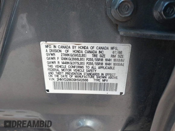 2009 Acura MDX Tech Pkg with VIN 2HNYD28639H502886, listed as a IAAI auction lot 41135344 with 1 mi miles. Bid and sale history available at carsss.com. Image 9.