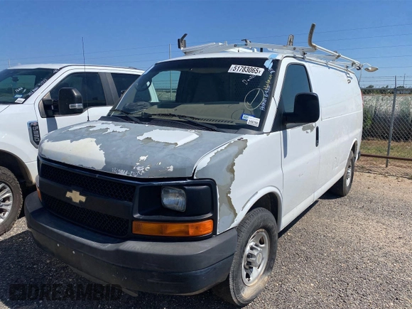 2010 Chevrolet Express Cargo with VIN 1GCZGFBA8A1153393, listed as a IAAI auction lot 42677832 with 159,087 mi miles and . Bid and sale history available at DreamBid. Image 27.