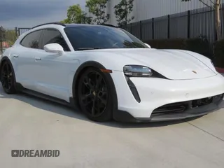 2022 Porsche Taycan 4 with VIN WP0BA2Y19NSA67581, listed as a Copart auction lot 55142525 with 6,775 mi miles and Salvage Title. Bid and sale history available at DreamBid. Image 1.