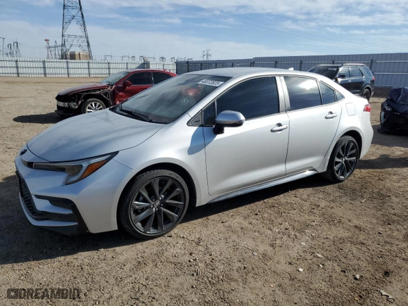 2024 Toyota Corolla SE with VIN 5YFS4MCE1RP193404, listed as a Copart auction lot 48072825 with 7,579 mi miles and Salvage Title. Bid and sale history available at carsss.com. Image 1.